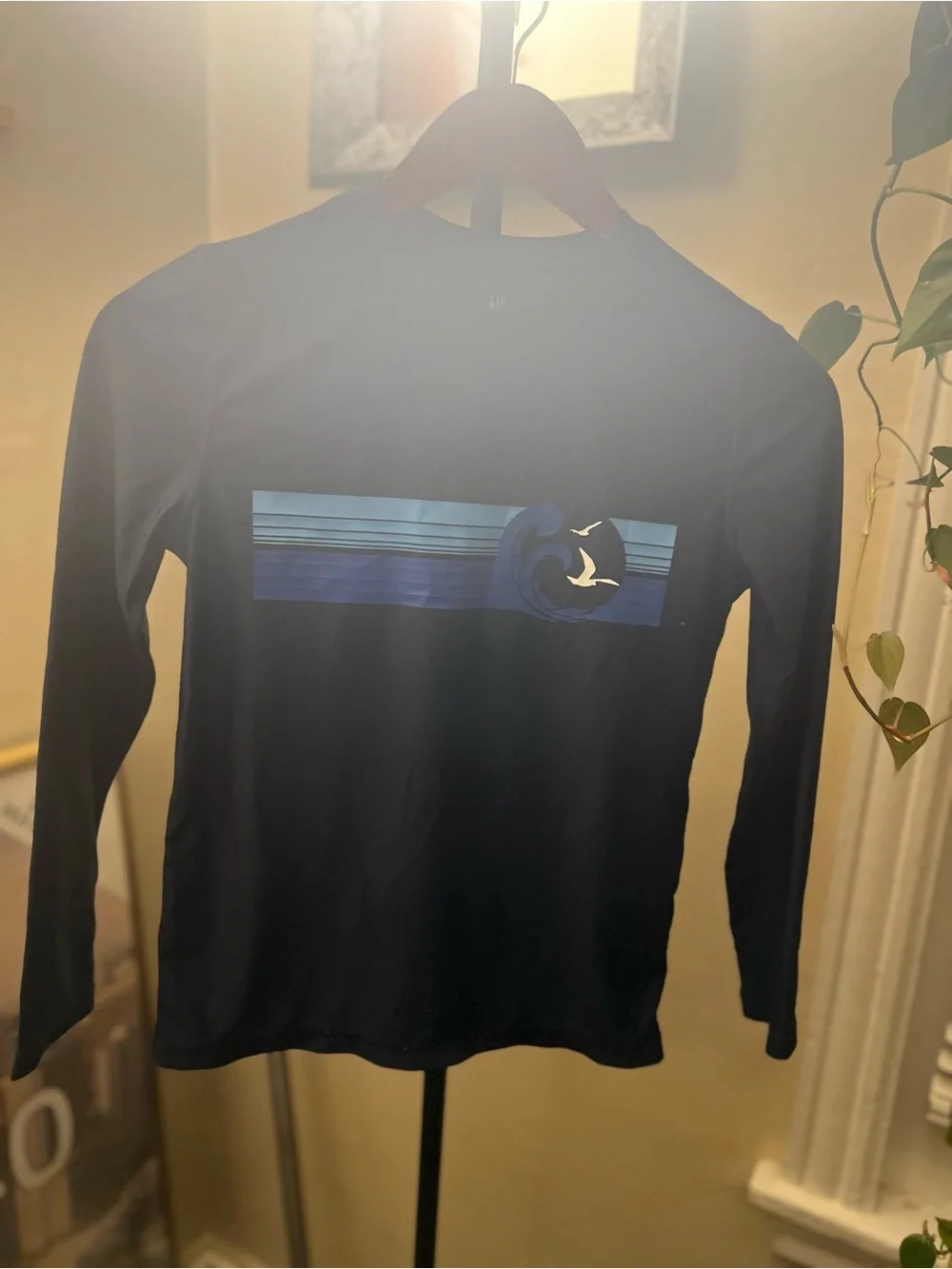 Gap Boys Long Sleeve Graphic Surf Tee - Navy